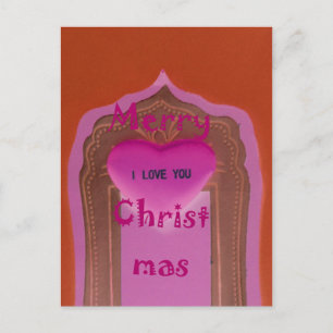 Cartes Pour Fêtes Annuelles Je t'aime Joyeux Coeur de Noël