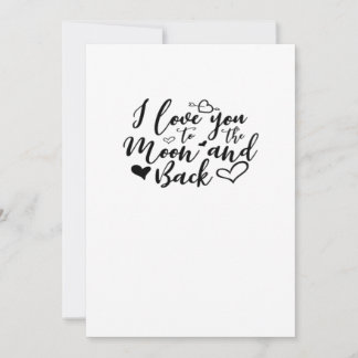 Cartes Pour Fêtes Annuelles Je t'aime jusqu'à la lune et retour Timeless Roman