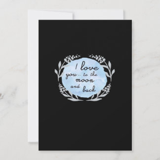Cartes Pour Fêtes Annuelles Je t'aime jusqu'à la lune et retour, un design sin