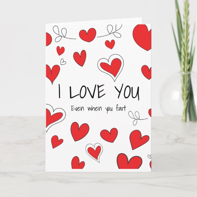 Cartes Pour Fêtes Annuelles Je T'Aime Même Quand Tu Peux (Devant)