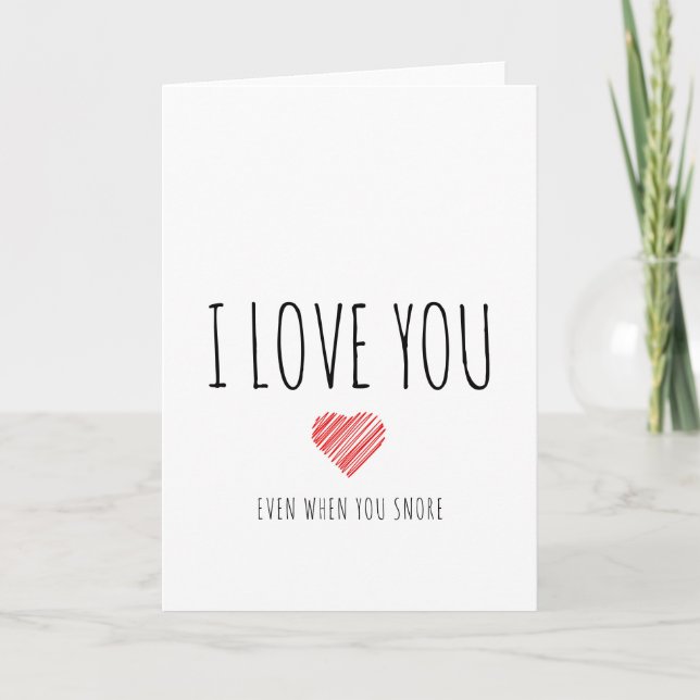 Cartes Pour Fêtes Annuelles Je T'Aime Même Quand Tu Te Serres (Devant)