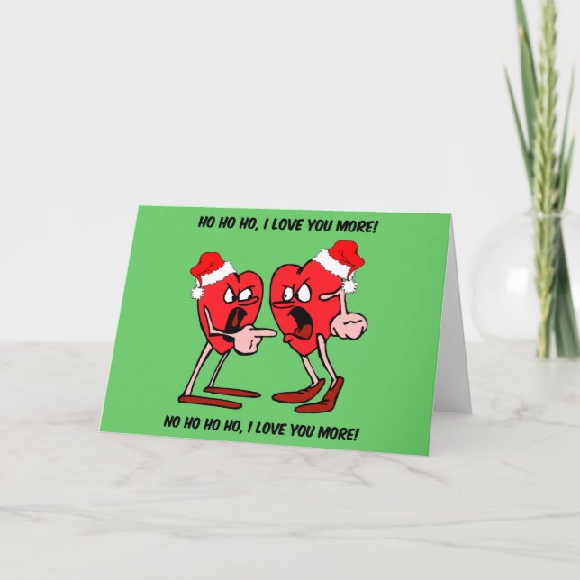 Cartes Pour Fêtes Annuelles Je t'aime plus de Noël (Devant)
