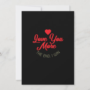 Cartes Pour Fêtes Annuelles Je t'aime plus je gagne Drôle de style de la Saint