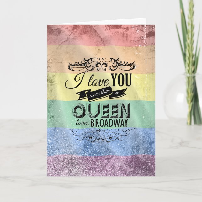CARTES POUR FÊTES ANNUELLES JE T'AIME PLUS QU'UNE REINE AIME BROADWAY - .PNG (Devant)