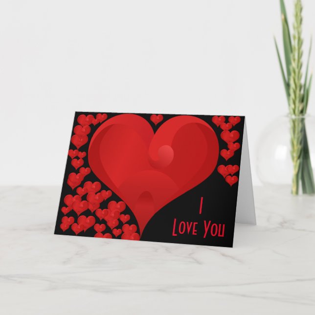 Cartes Pour Fêtes Annuelles Je T'Aime, Sweet Valentine Love Hearts (Devant)
