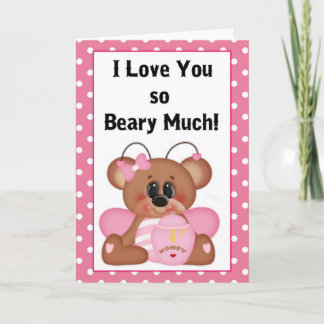 Cartes Pour Fêtes Annuelles Je t'aime tellement Beary beaucoup Valentine Greet