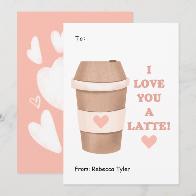 Cartes Pour Fêtes Annuelles Je t'aime une dernière classe de Valentines roses  (Devant / Derrière)