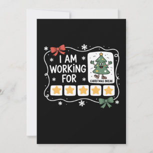 Cartes Pour Fêtes Annuelles Je travaille pour les vacances de Noël Arbre de No