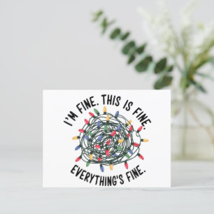 Cartes Pour Fêtes Annuelles Je vais bien C'est bien Tout va bien Drôle de Noël