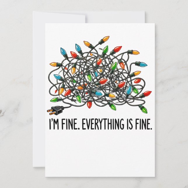 Cartes Pour Fêtes Annuelles Je vais bien, tout va bien pour Noël (Devant)