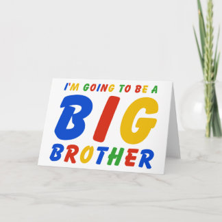 Cartes Pour Fêtes Annuelles Je vais être un grand frère