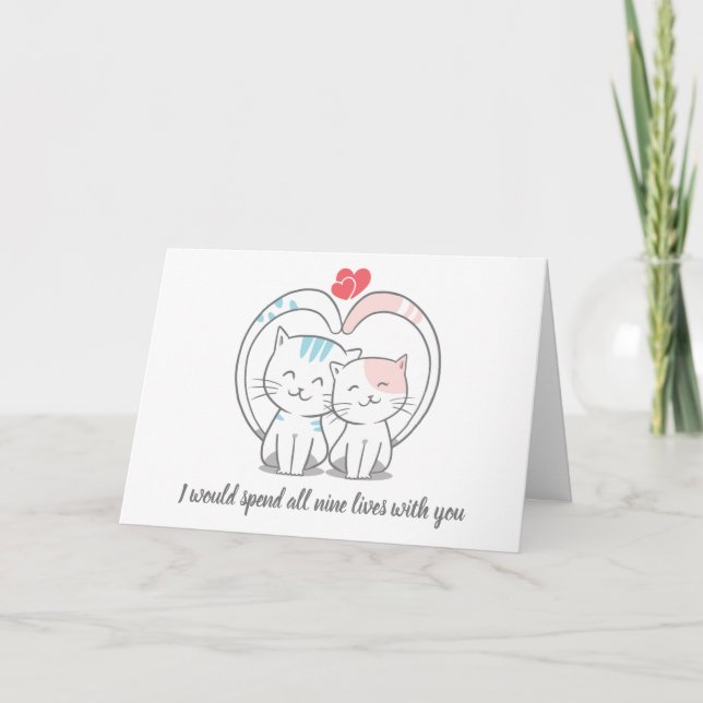 Cartes Pour Fêtes Annuelles Je Vais Vivre Neuf Avec Toi. (Devant)