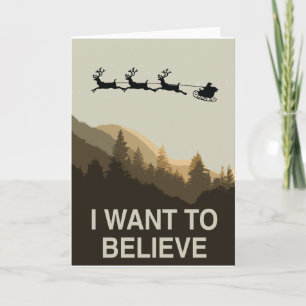 Cartes Pour Fêtes Annuelles Je veux croire au Noël