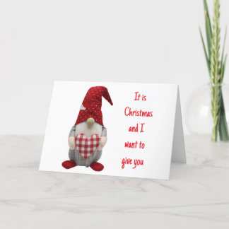 CARTES POUR FÊTES ANNUELLES JE VEUX TE DONNER MON CŒUR À "NOËL"