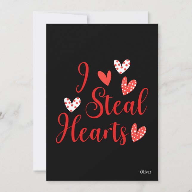Cartes Pour Fêtes Annuelles Je vole des cœurs pour la Saint-Valentin (Devant)