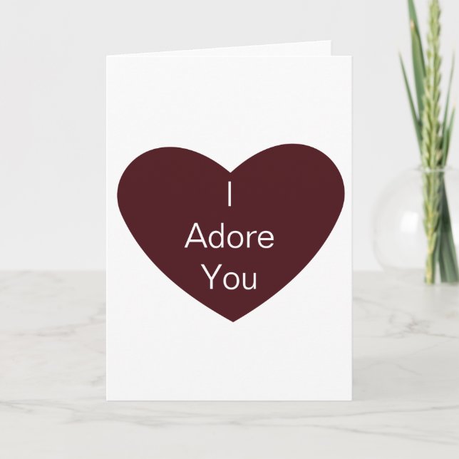 Cartes Pour Fêtes Annuelles Je Vous Adore (Devant)