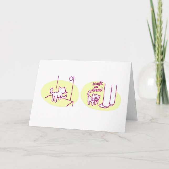 Cartes Pour Fêtes Annuelles Je vous ai amenés se présente… (Devant)