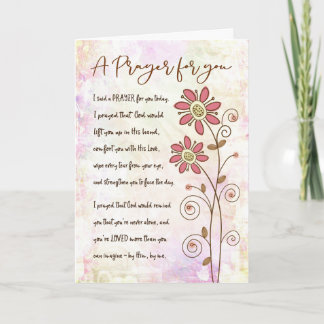 Cartes Pour Fêtes Annuelles Je vous ai dit une prière aujourd'hui