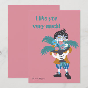 Cartes Pour Fêtes Annuelles Je vous aime beaucoup. En classe Saint-Valentin
