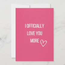 Je vous aime officiellement plus Valentine Card
