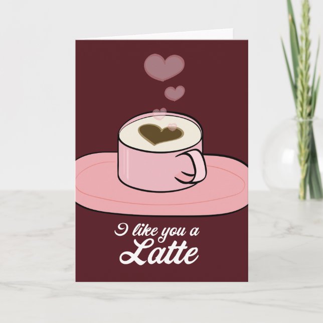 Cartes Pour Fêtes Annuelles Je vous aime un Latte - Valentine (Devant)