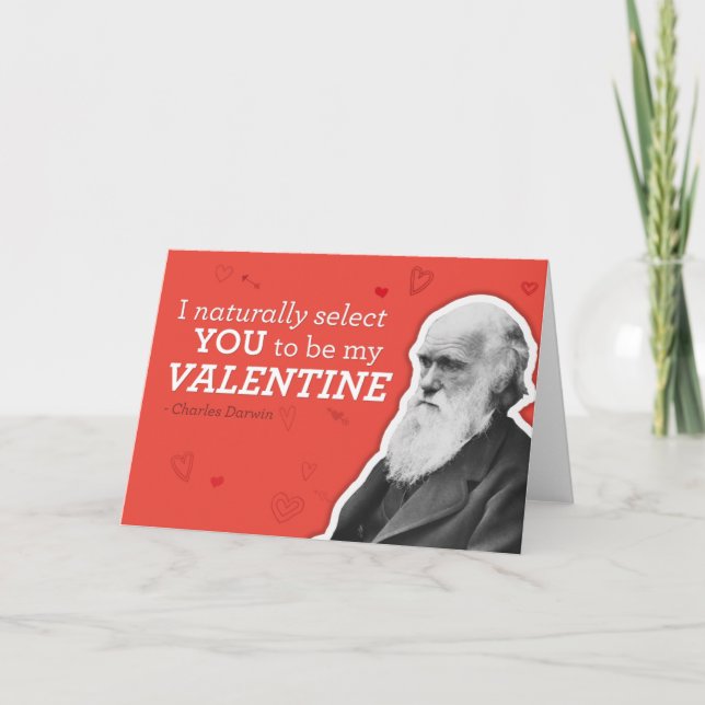 Cartes Pour Fêtes Annuelles Je Vous Choisis Naturellement Pour Être Mon Valent (Devant)