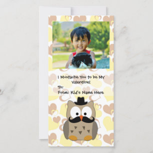 Cartes Pour Fêtes Annuelles Je vous moustache d'être mes enfants Valentine