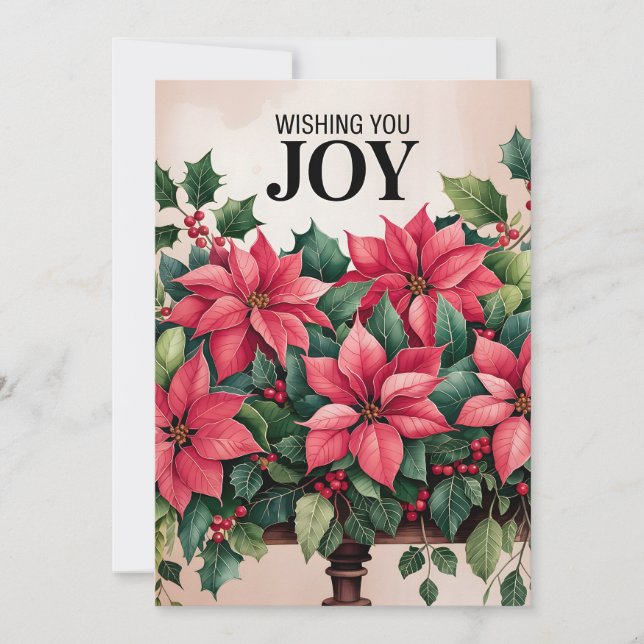 Cartes Pour Fêtes Annuelles Je Vous Souhaite Joie (Devant)