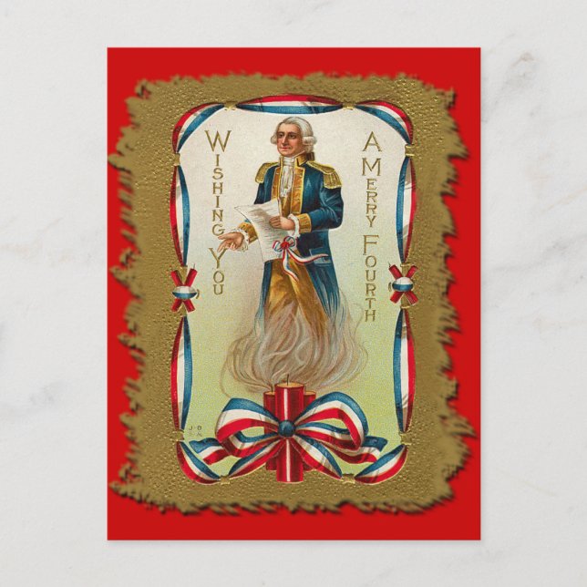 Cartes Pour Fêtes Annuelles Je vous souhaite un joyeux 4 juillet (Devant)