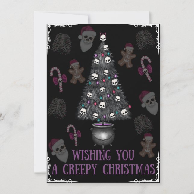 Cartes Pour Fêtes Annuelles Je Vous Souhaite Un Noël Déplaisant (Devant)