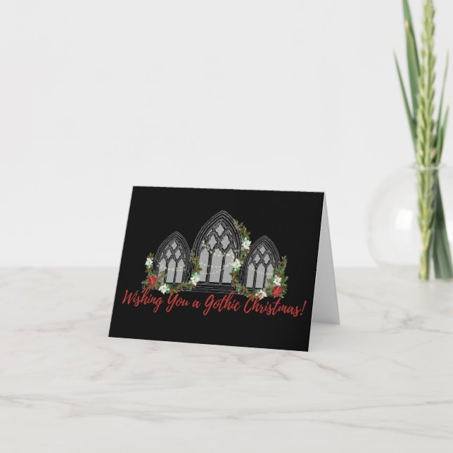 Cartes Pour Fêtes Annuelles Je vous souhaite un Noël gothique ! ! (Devant)