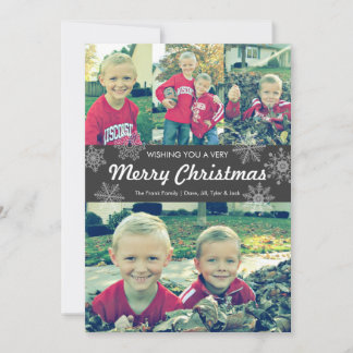 Cartes Pour Fêtes Annuelles Je vous souhaite un très joyeux Noël | flocons de