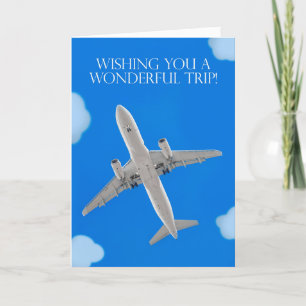 Cartes Pour Fêtes Annuelles Je vous souhaite un voyage merveilleux avion dans