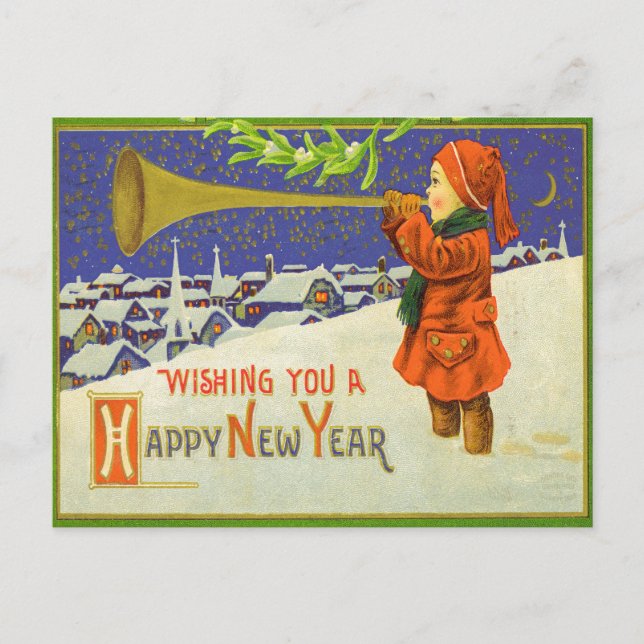 Cartes Pour Fêtes Annuelles Je vous souhaite une bonne année (Devant)
