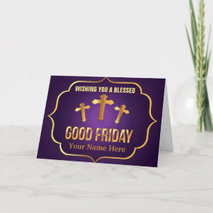 Cartes Pour Fêtes Annuelles Je vous souhaite une croix du Vendredi saint bénie