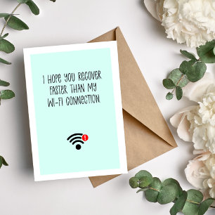 Cartes Pour Fêtes Annuelles Je vous souhaite une reprise rapide drôle