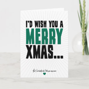 Cartes Pour Fêtes Annuelles Je vous souhaiterais joyeux Noël