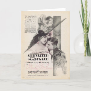 Cartes Pour Fêtes Annuelles Jeanette MacDonald Merry Widow publicité 1934