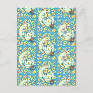 CARTES POUR FÊTES ANNUELLES JELLY BEAN RÊVES, DORMIR DE PÂQUES SUR LA LUNE