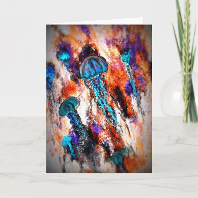 Cartes Pour Fêtes Annuelles Jellyfish (Devant)