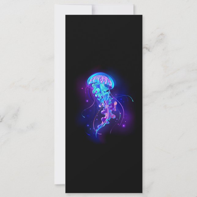 Cartes Pour Fêtes Annuelles Jellyfish éclatante couleur (Devant)