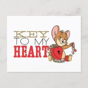 Cartes Pour Fêtes Annuelles Jerry Mouse "Clé de mon cœur" Saint-Valentin