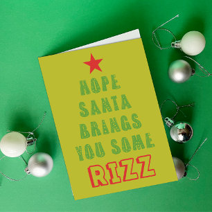 Cartes Pour Fêtes Annuelles J'espère que le Père Noël vous apporte du Rizz drô