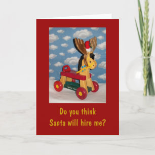 Cartes Pour Fêtes Annuelles J'espère que Père Noël embauche !