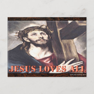 CARTES POUR FÊTES ANNUELLES JÉSUS AIME TOUS