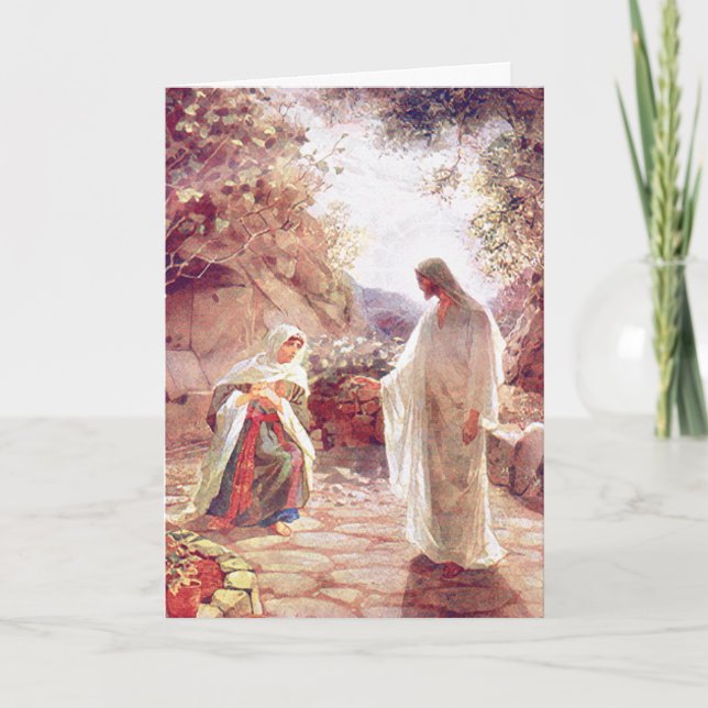 Cartes Pour Fêtes Annuelles Jésus Apparaît À Marie-Madeleine (Devant)