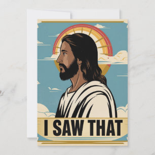 Cartes Pour Fêtes Annuelles Jésus-Christ vous regarde, Jésus Je l'ai vu