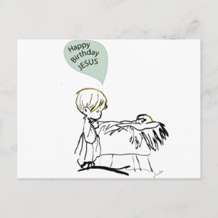 Cartes Pour Fêtes Annuelles jésus d'anniversaire heureux