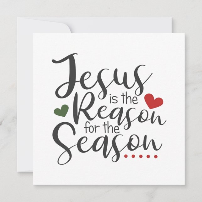 Cartes Pour Fêtes Annuelles Jésus est la raison de la saison Noël (Devant)