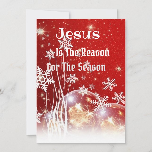 Cartes Pour Fêtes Annuelles Jésus est la raison de Noël (Devant)
